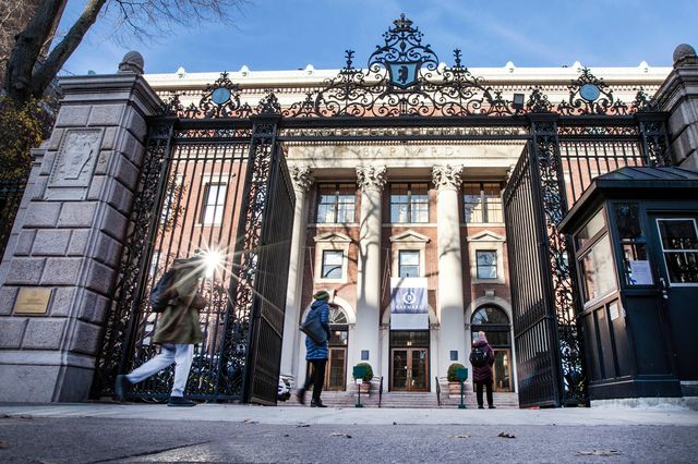 Outside the Barnard College gates